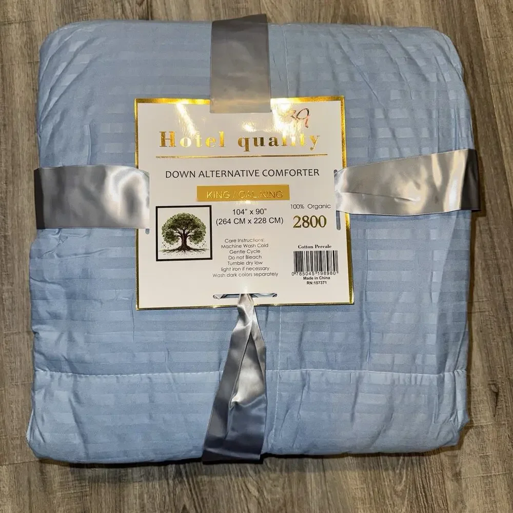 American Linen King Cal King Blue Down Alternative Comforter Hotel Quality New